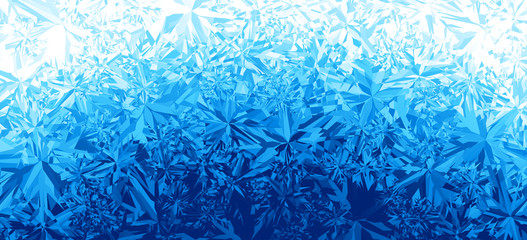 Winter blue ice frost background