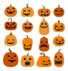 Fototapeta premium halloween pumpkin set