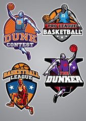 basketball badge design collection