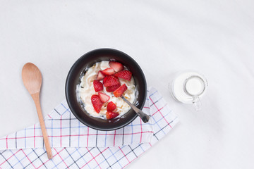 Strawberry and yoghurt