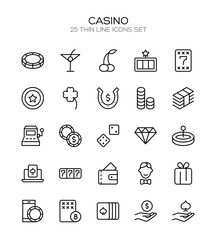 Casino icon set