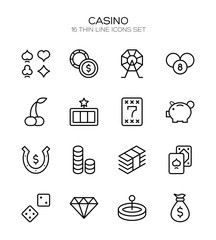Casino icon set