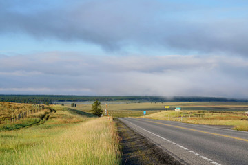 Yellowstone National Park at sunrise