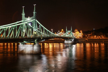 Fototapeta na wymiar Liberty Bridge, Budapest - Hungary