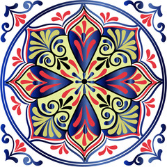 Drawing of a floral mandala