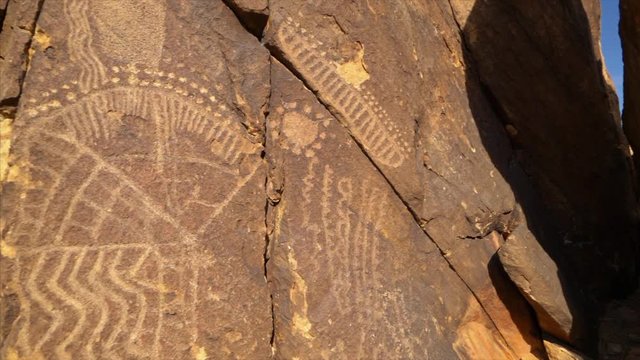 Native American Rock Art at Parowan Gap Petroglyphs in Utah