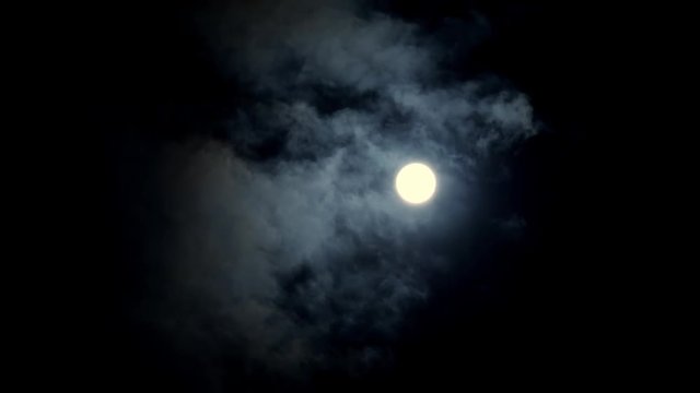 full moon clouds night sky
