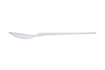 White spoon plastic isolated on white