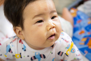 Very soft focus Asian Baby