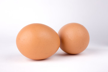eggs on white background