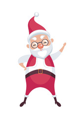 The image of Santa Claus in cartoon style. Christmas vector illustration