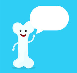 Strong healthy happy bone character 