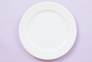 Blank white plate