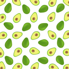 Pattern background with avocado