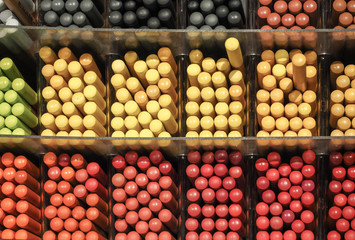 Background of colored pencils.
