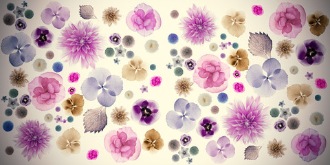 Fondo de multiples flores