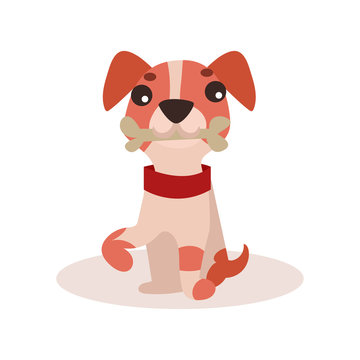 Jack russell terrier character, cute funny dog vector Illustration