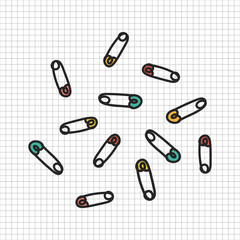 Vector of stationery doodle style