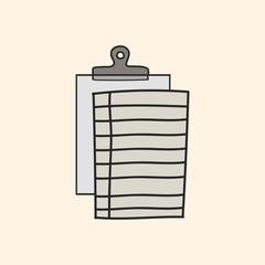 Vector of stationery doodle style