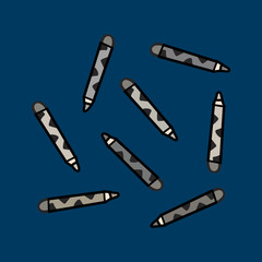 Vector of stationery doodle style