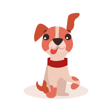 Funny jack russell terrier dog character vector Illustration