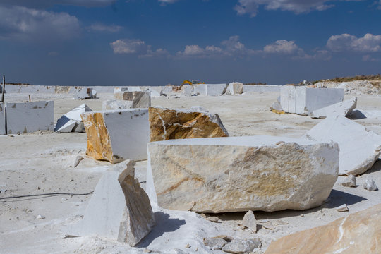 quarry of white marble