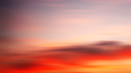 Sunset sky and clouds.