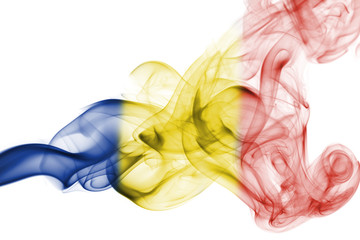 Romania national smoke flag