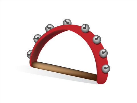 Bells musical instrument on a white background