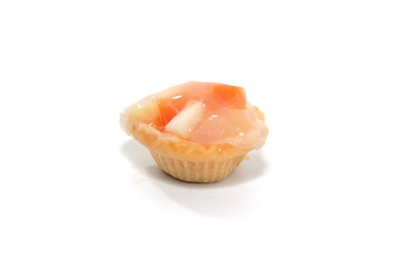 fruit tart isolated on white background