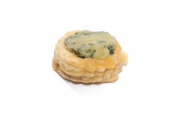 vegetable cupcake isolated on white background