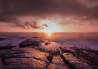 Fototapeta premium Lever de soleil à S'Agaro