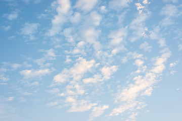 Cloud in the sky in evening