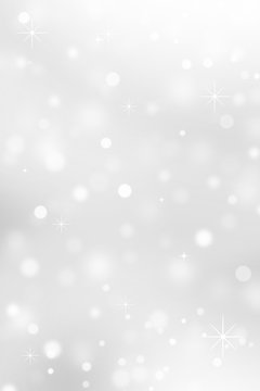 Glittery lights silver abstract Christmas background