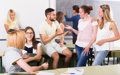 Students communication in the classroom