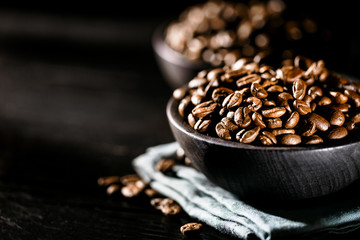 Close-up of coffee beans in bowl