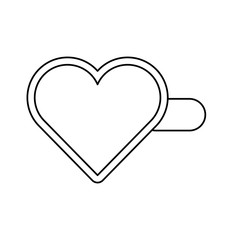 heart hairpin  vector illustration