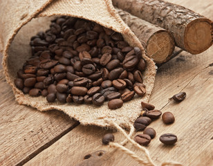 coffee beans in a bag