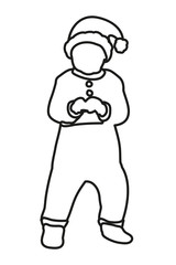 sketch of Santa Claus