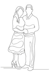 contour, sketch guy and girl 