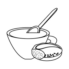 cup of coffee  vector  illustration