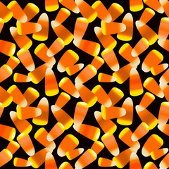 Vector seamless pattern for Happy halloween card,sticker,poster,background.Halloween pattern with Candy Corn .