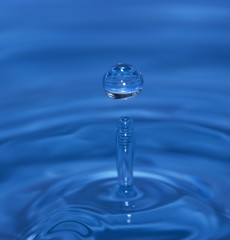 Fototapeta na wymiar round transparent drop of water