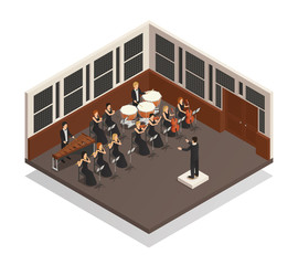 Orchestra Isometric Illustration © Macrovector