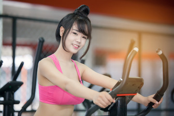  young woman exercise at the gym