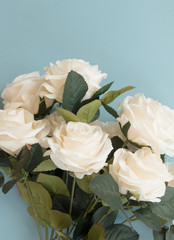Artificial white rose