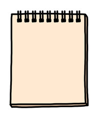 notebook / cartoon vector and illustration, hand drawn style, isolated on white background.