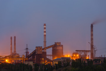 Fototapeta na wymiar Heavy industry air pollution