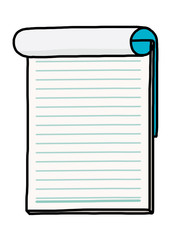notebook / cartoon vector and illustration, hand drawn style, isolated on white background.