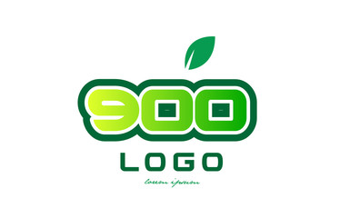 Number 900 numeral digit logo icon design